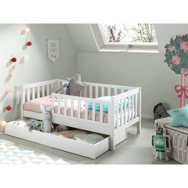 Balta bērnu gulta Vipack Junior, 70 x 140 cm-image-3