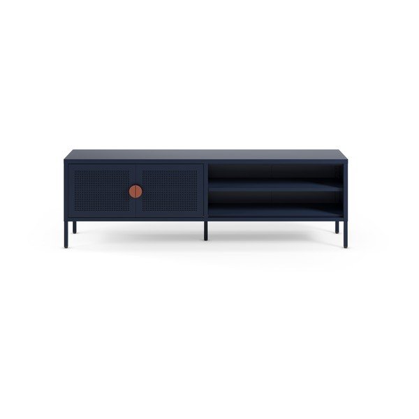 Tumši zils metāla TV galdiņš 160x50x35 cm Sayla – Marckeric