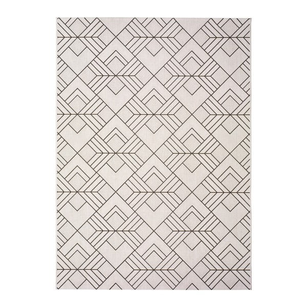 Balts un bēšs āra paklājs Universal Silvana Caretto, 80 x 150 cm