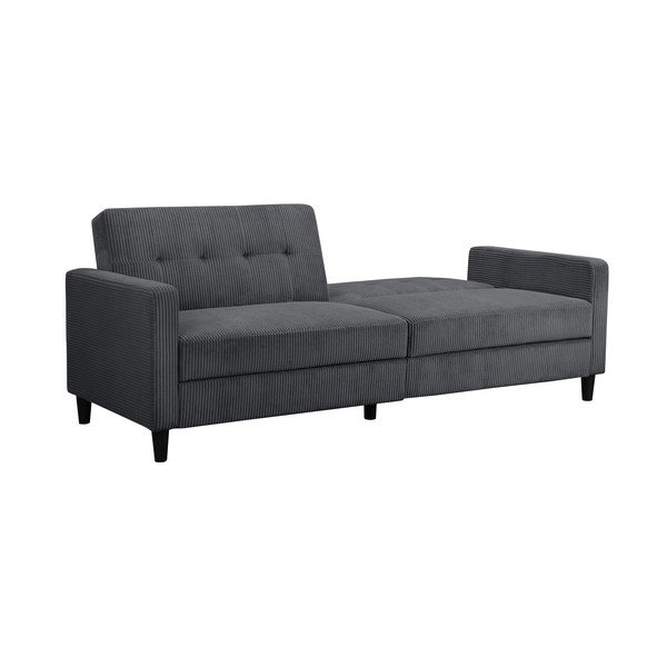 Pelēks velveta dīvāns 203 cm Hartford – Støraa-image-3