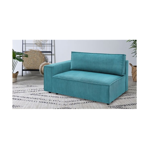 Zils velveta modulārais dīvāns (ar kreiso stūri) Nihad modular – Bobochic Paris-image-1