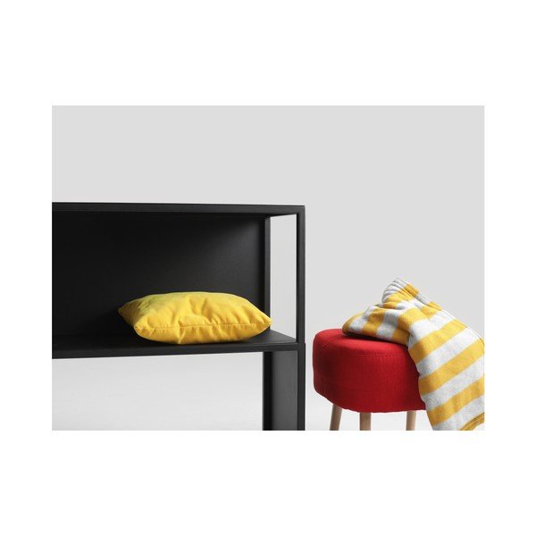 Melns grāmatu skapis CustomForm Hyllermetal, augstums 75 cm-image-4