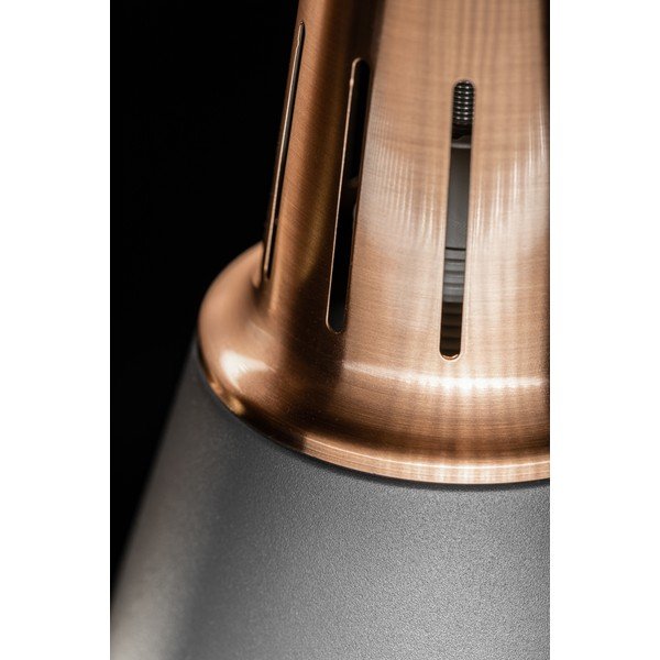 Pelēka piekaramā lampa ar metāla abažūru ø 22 cm Gianni – GTV-image-3