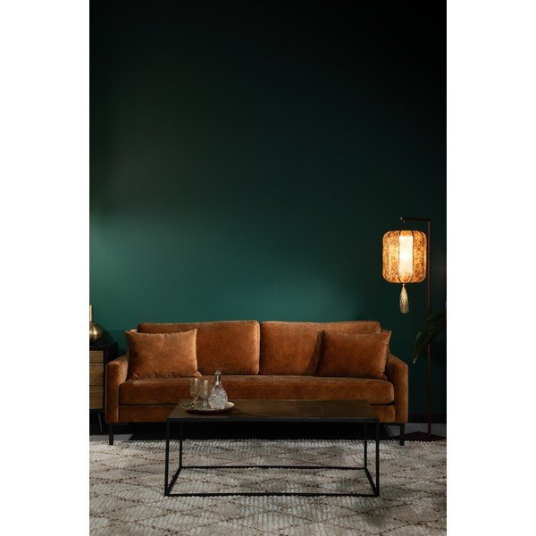 Karameļu brūns samta dīvāns Dutchbone Houda-image-3