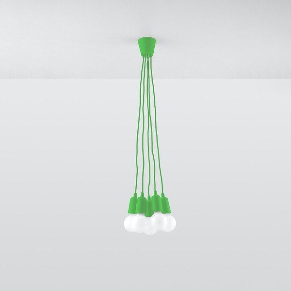 Zaļa piekaramā lampa 25x25 cm Rene – Sollux-image-3