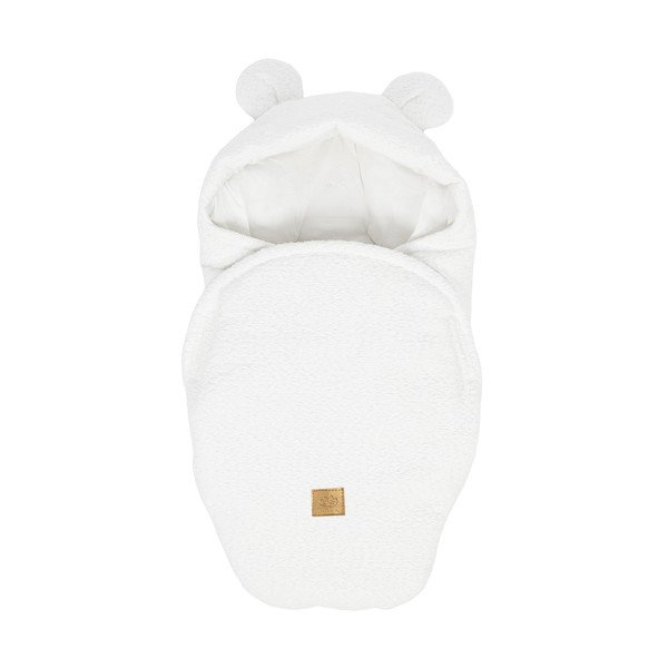 Balta buklē bērnu ietinamā sedziņa 45x80 cm – Meowbaby