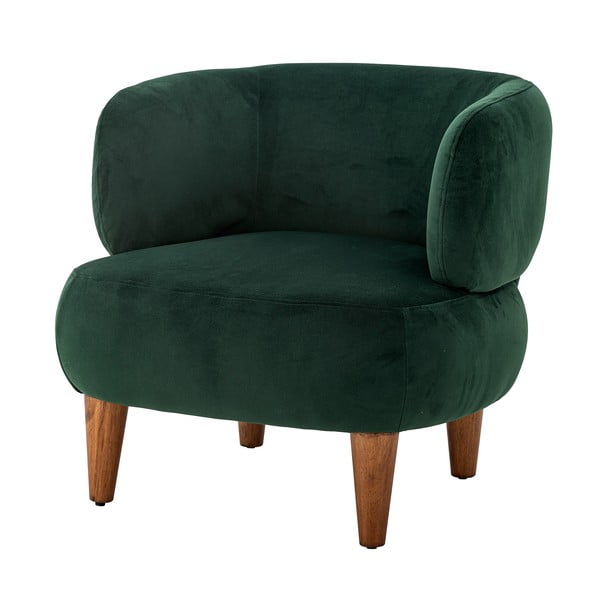 Tumši zaļš samta atpūtas krēsls ar atzveltni Ruperta – Bloomingville-image-4