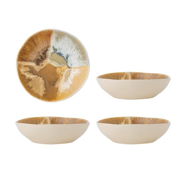 Krēmkrāsas akmensmasas bļodiņas (4 gab.) 625 ml Lacey – Bloomingville