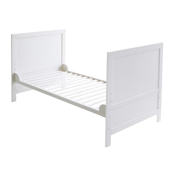 Balta bērnu gultiņa ar baldahīnu 70x140 cm – Roba-image-3