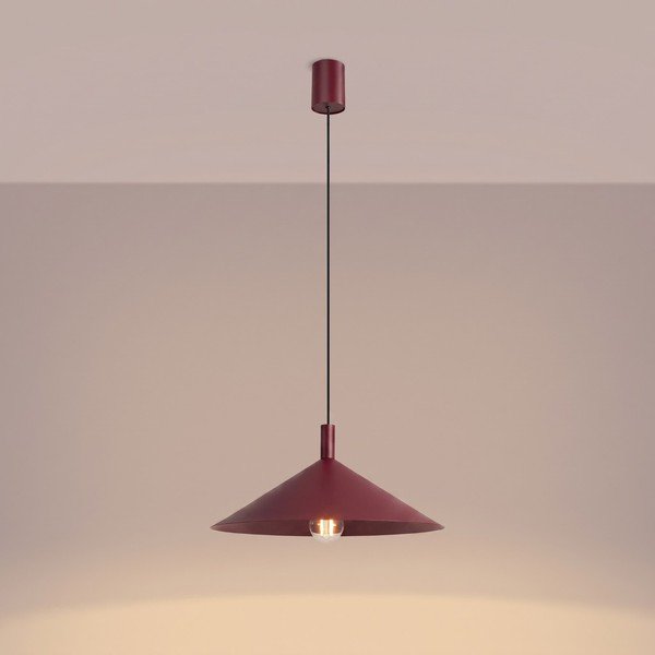 Bordo tērauda piekaramā lampa ø 40 cm Zylo – Sollux-image-3