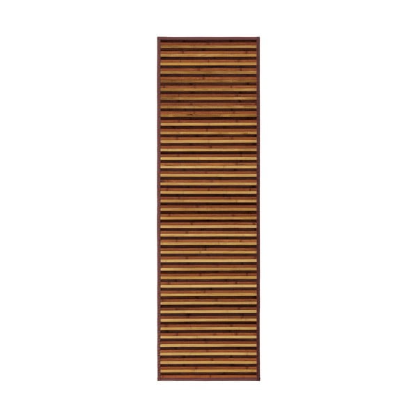 Sinepju dzeltens/brūns bambusa celiņa paklājs 60x200 cm – Casa Selección
