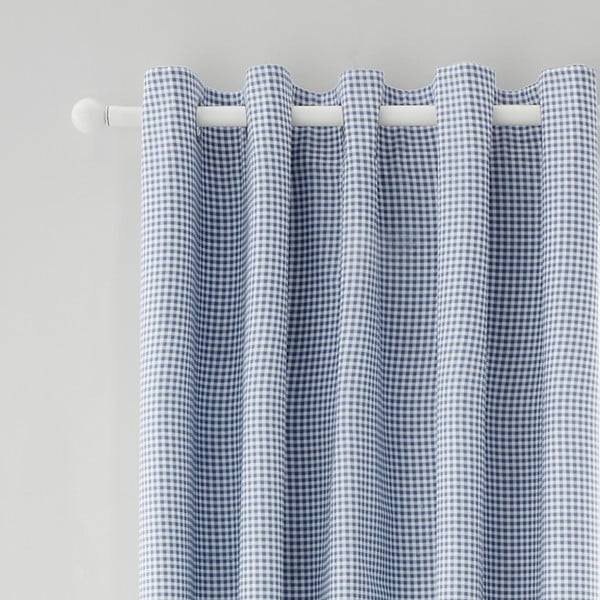 Balti/zili aizkari (2 gab.) 168x229 cm Lucie Floral Frill – Catherine Lansfield-image-1