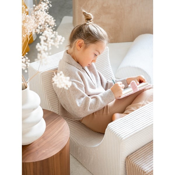 Krēmkrāsas velveta putu rotaļu laukums 75x49x37 cm Rainbow Montessori – Wigiwama-image-1