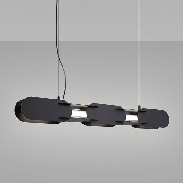 Melna metāla LED piekaramā lampa CHAIN – Thoro-image-1