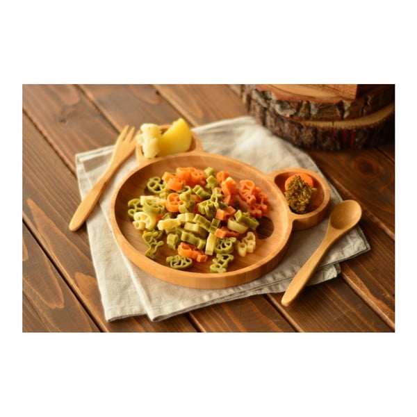 Bērnu pusdienu komplekts no bambusa Bambum Teddy-image-1