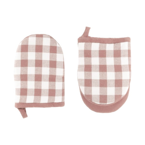 Kokvilnas virtuves cimdi (2 gab.) Gingham – Tiseco Home Studio