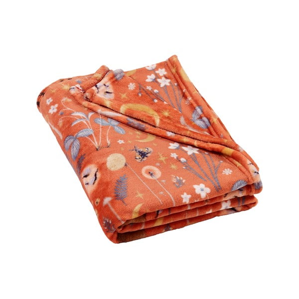 Oranžs mikroplīša pleds 130x170 cm Enchanted Twilight Animals – Catherine Lansfield