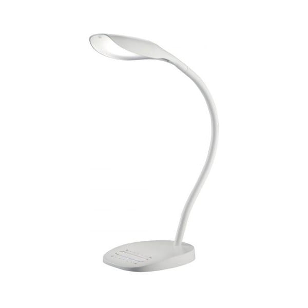 Balta LED galda lampa Trio Swan, augstums 48 cm