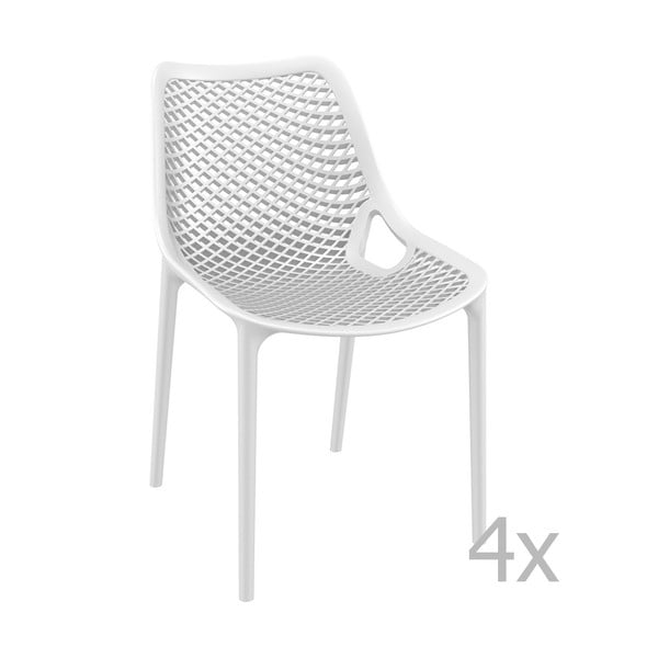 4 baltu dārza krēslu komplekts Resol Grid Simple