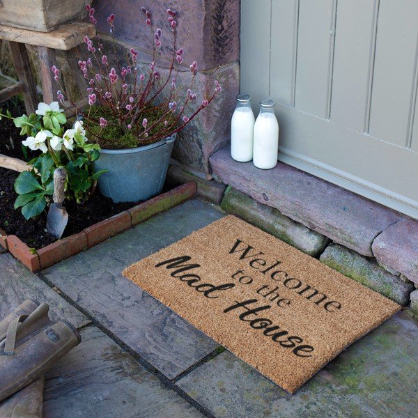 Kokosšķiedras kājslauķis 40x60 cm Welcome to the Mad House – Artsy Doormats-image-4