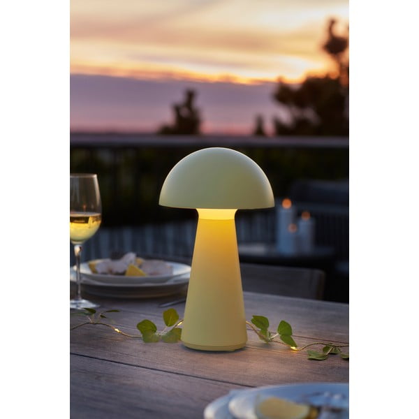 Dzeltena LED galda lampa ar tālvadību (augstums 28 cm) Sam – Sirius-image-3