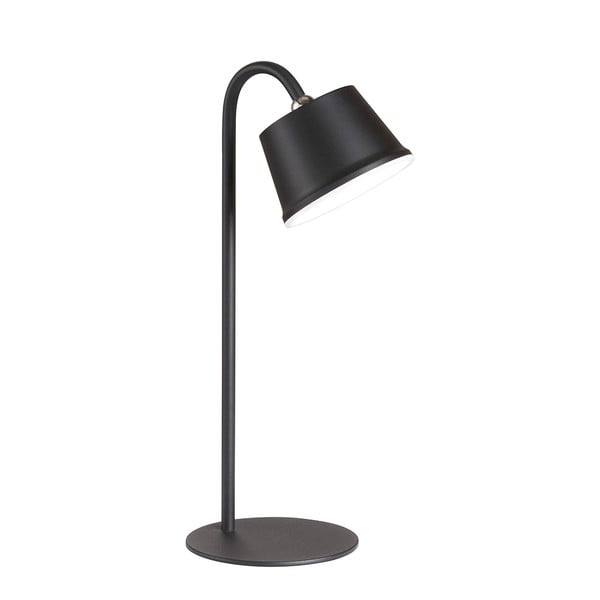 Melna LED galda lampa ar metāla abažūru (augstums 34 cm) Voet – Fischer & Honsel