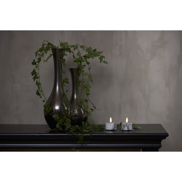 LED svece (2 gab.) (augstums 6 cm) Flamme Marble – Star Trading-image-3