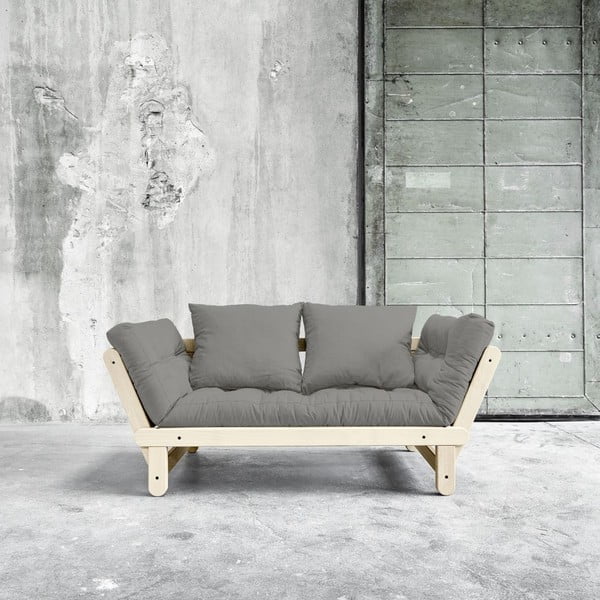 Dīvāns gulta Karup Beat Natural/Granite Grey