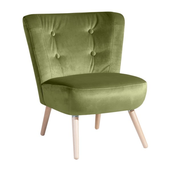 Max Winzer Neele Velvet zaļš krēsls