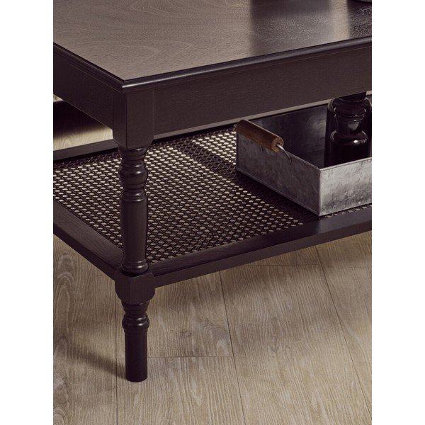 Melns žurnālgaldiņš 60x120 cm Heritage – Premier Housewares-image-3