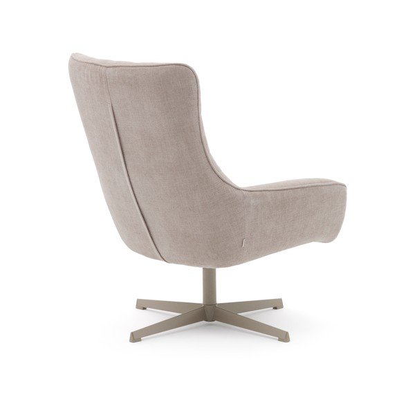 Bēšs grozāms atpūtas krēsls no šenila auduma Teryl – Kave Home-image-3