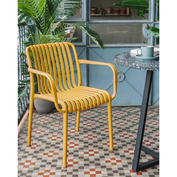 Sinepju dzeltens dārza krēsls Kave Home Isabellini-image-2