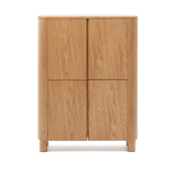 Dabīga toņa skapītis ar oškoka imitāciju 100x134x40 cm Salaya – Kave Home