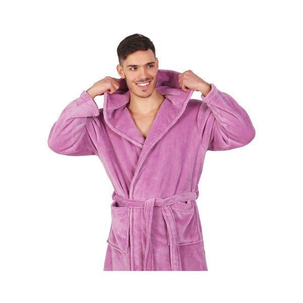 Violets unisex mikrošķiedras halāts DecoKing Robby, XL izmērs-image-4