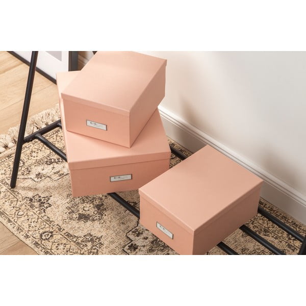 Kartona uzglabāšanas kastes ar vāku (3 gab.) Inge – Bigso Box of Sweden-image-3