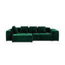 Zaļš samta stūra dīvāns (maināms stūris) Rome Velvet – Cosmopolitan Design 