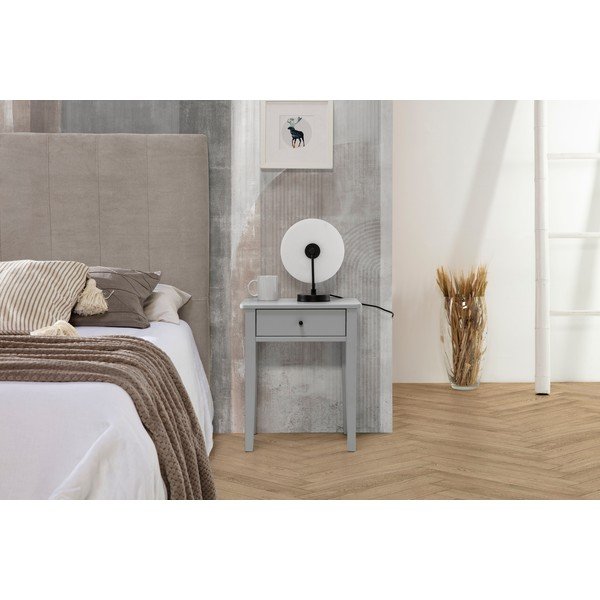 Gaiši pelēks priedes masīvkoka naktsskapītis Bart – Marckeric-image-1