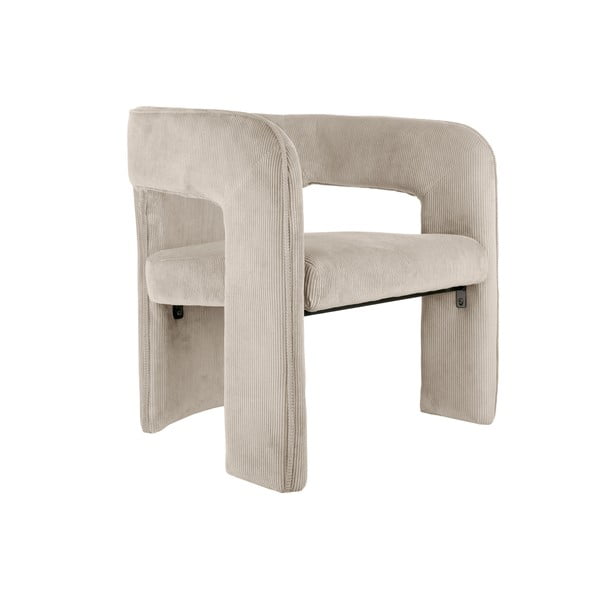 Bēšs velveta atpūtas krēsls Vigor – Leitmotiv