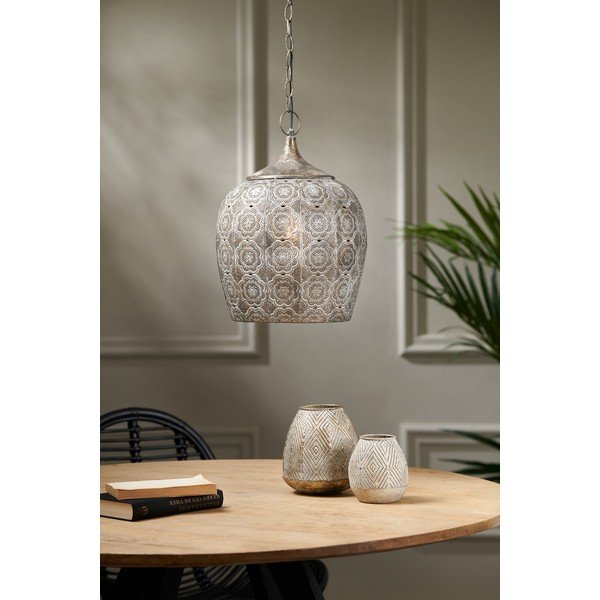 Pelēka piekaramā lampa Kadiri – Light & Living-image-1