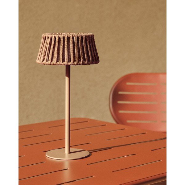 LED galda/pārvietojams āra gaismeklis ar saules baterijām (augstums 30 cm) Aldet – Kave Home-image-1