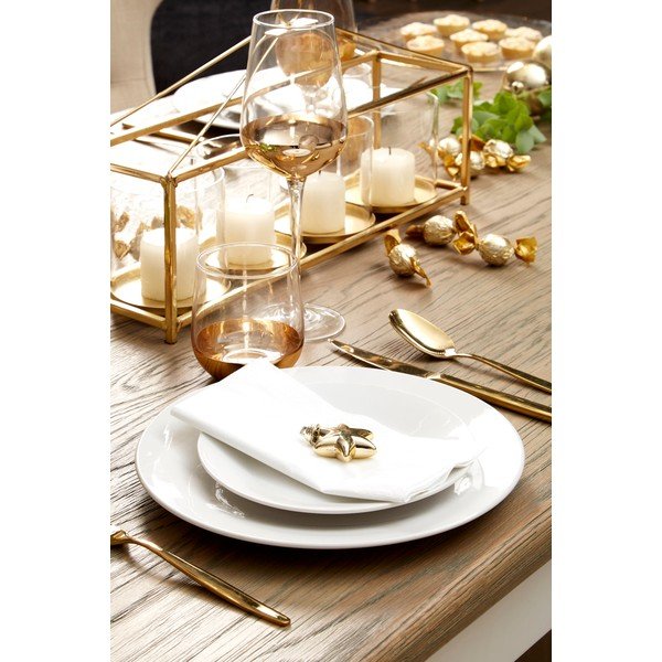 4 vīna glāžu komplekts ar zelta detaļām Premier Housewares Horizon-image-1