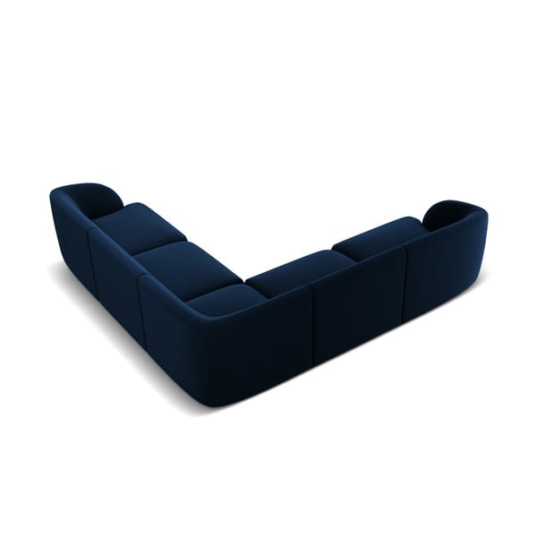 Zils samta stūra dīvāns Miley – Micadoni Home-image-3