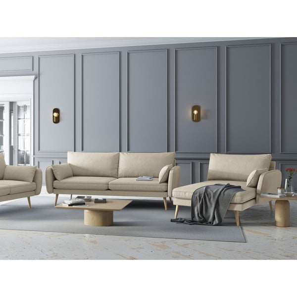 Bēšs zvilnis Kooko Home Lento, labais stūris-image-1