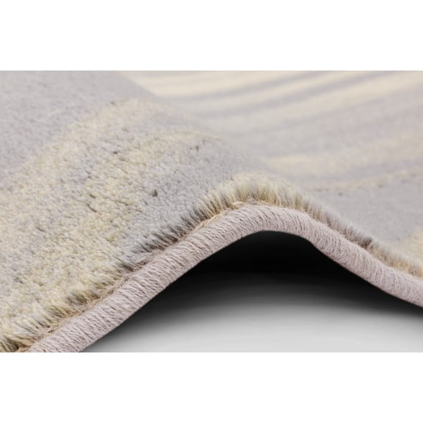 Pelēks/krēmkrāsas vilnas paklājs 160x240 cm Plants – Agnella-image-2
