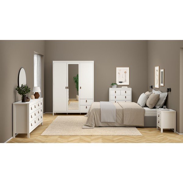 Balts drēbju skapis ar spoguli 150x199x58 cm Madrid – Tvilum-image-4