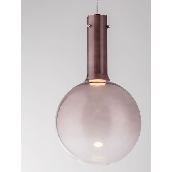 Brūna stikla LED piekaramā lampa ar regulējamu spilgtumu ø 25 cm Nostos – Nova Luce-image-2