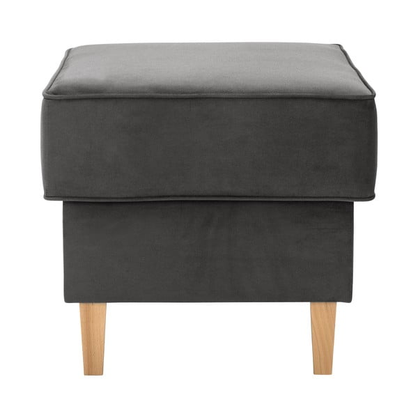 Antracīta pelēks samta krēsls ar kāju balstu Max Winzer Lorris-image-4