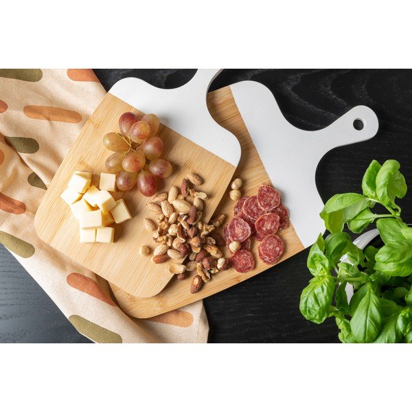 2 bambusa galda dēlīšu komplekts ar baltu rokturi PT LIVING Gourmet-image-4