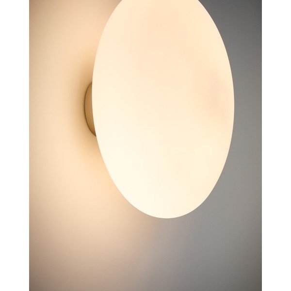 Balta/sudraba krāsas sienas lampa ø 26 cm Bamila – Kave Home-image-3