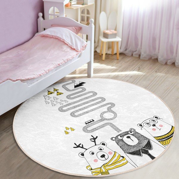 Balts bērnu paklājs ø 100 cm Comfort – Mila Home-image-1